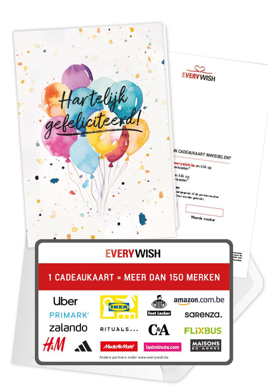 Hartelijk gefeliciteerd - Aquarelballonnen PDF