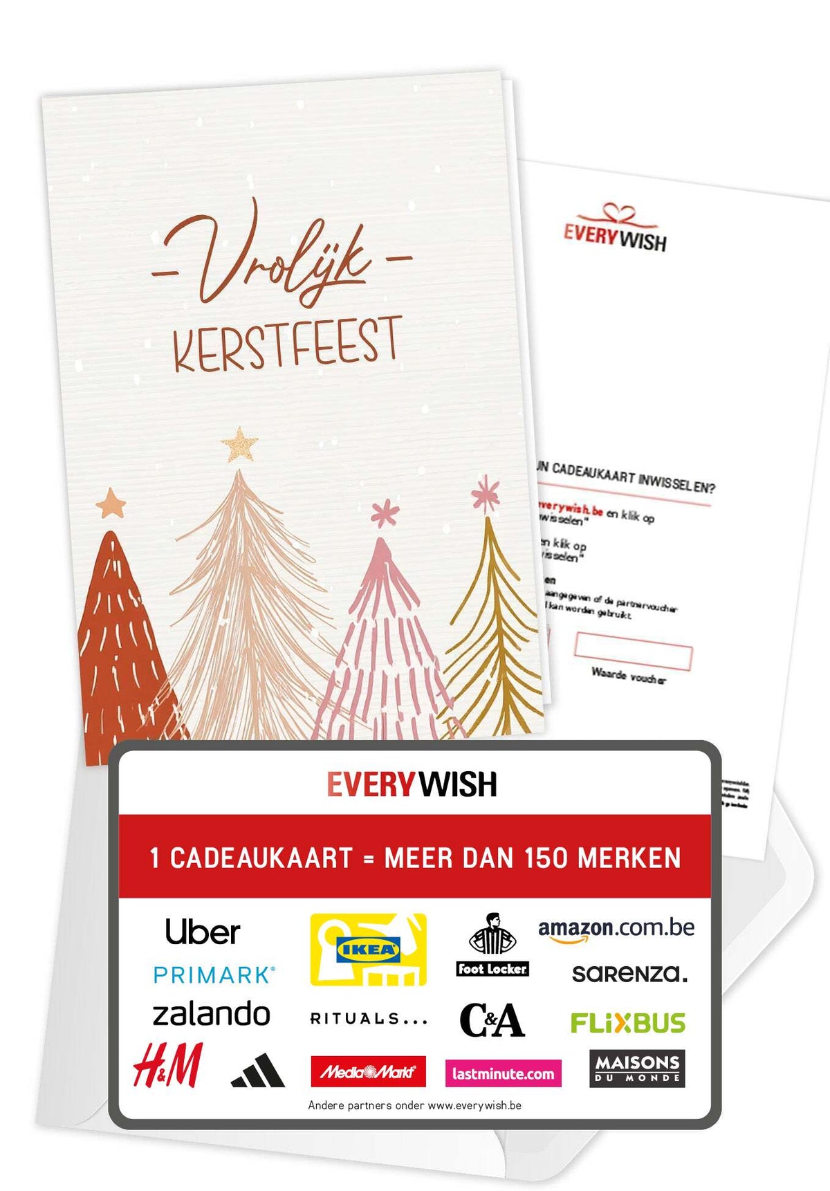 Vrolijk Kerstfeest - Kerstbomen Rood PDF
