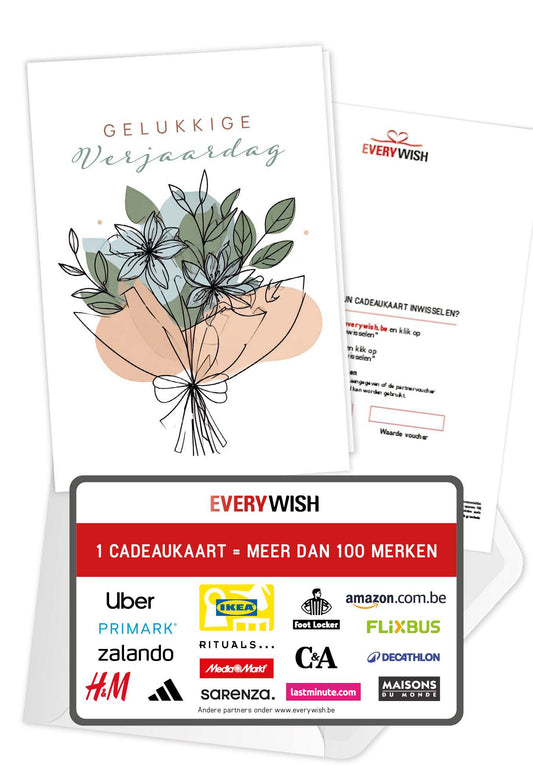 Gelukkige Verjaarday - Boeket bloemen