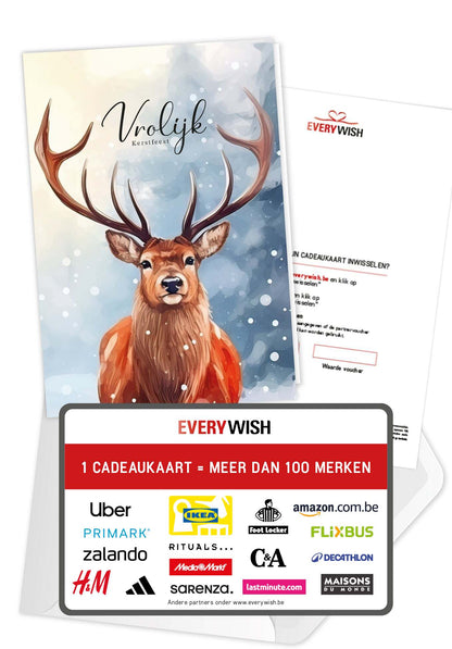 Vrolijk Kerstfeest - Hert (Valeur du bon)