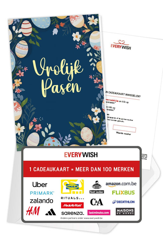 Vrolijk Pasen - Paaseieren Bloemen