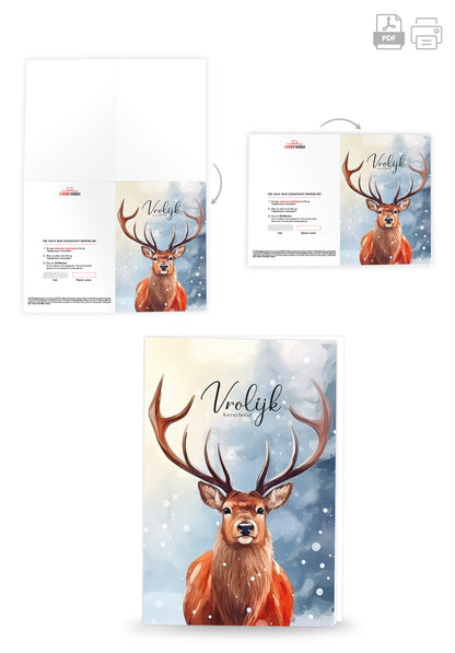 Vrolijk Kerstfeest - Hert (Valeur du bon)