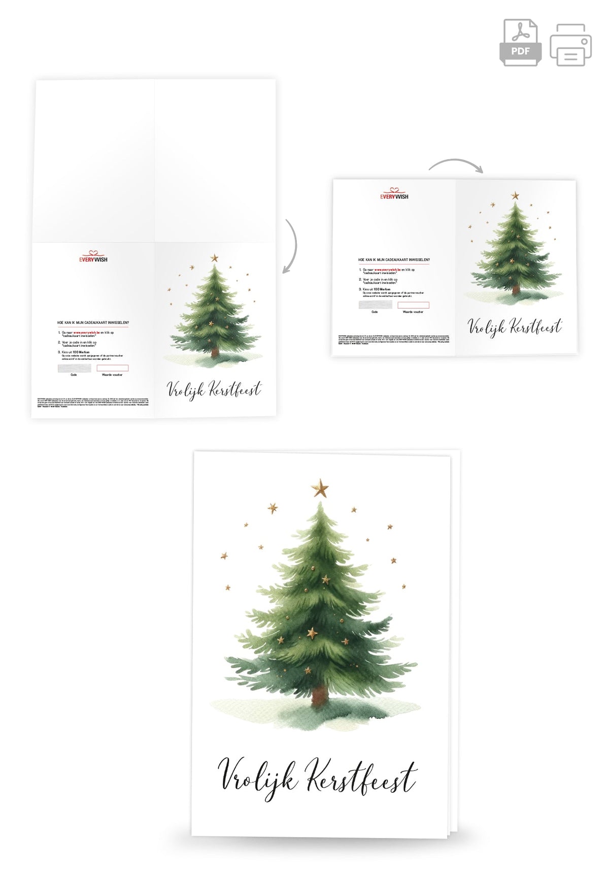 Vrolijk Kerstfeest - Kerstboom Sterren PDF