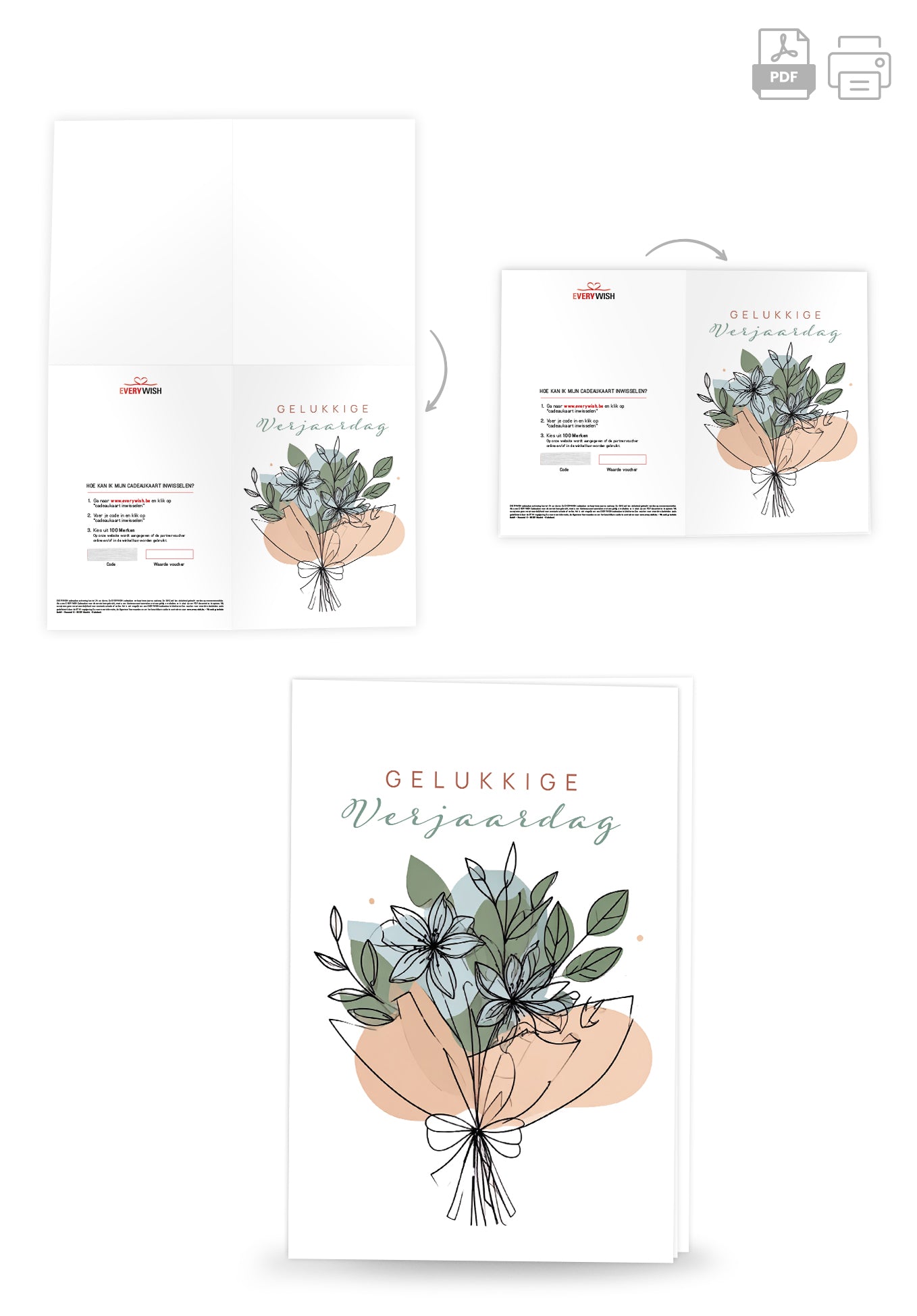 Gelukkige Verjaarday - Boeket bloemen