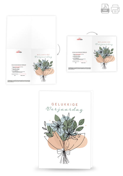 Gelukkige Verjaarday - Boeket bloemen