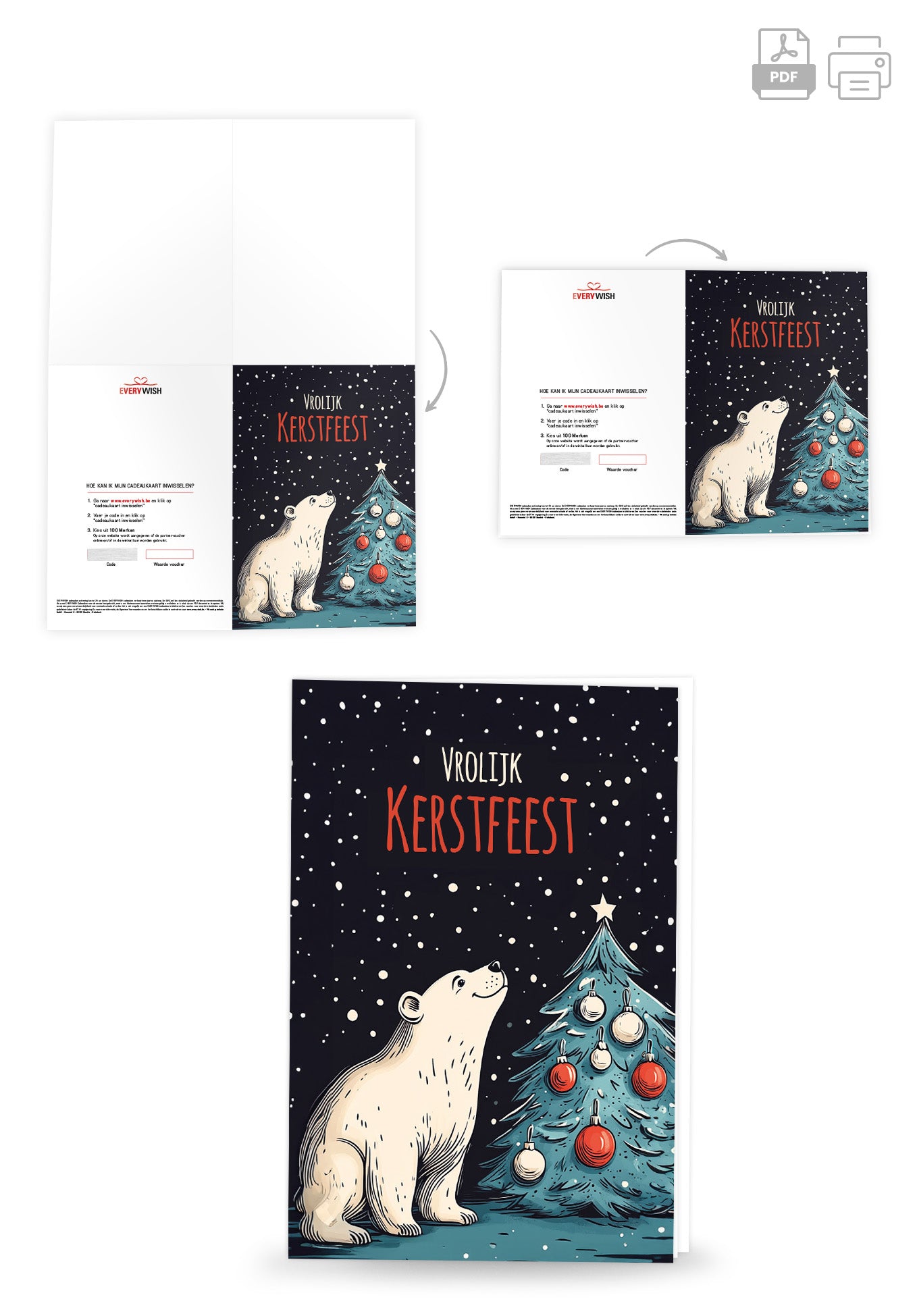 Vrolijk Kerstfeest - Ijsbeer