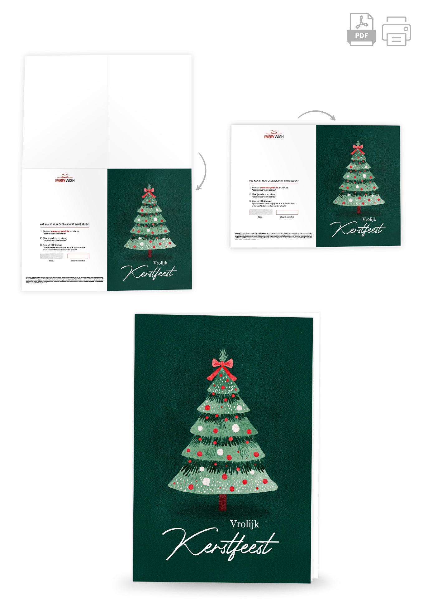 Vrolijk Kerstfeest - Groene Kerstboom