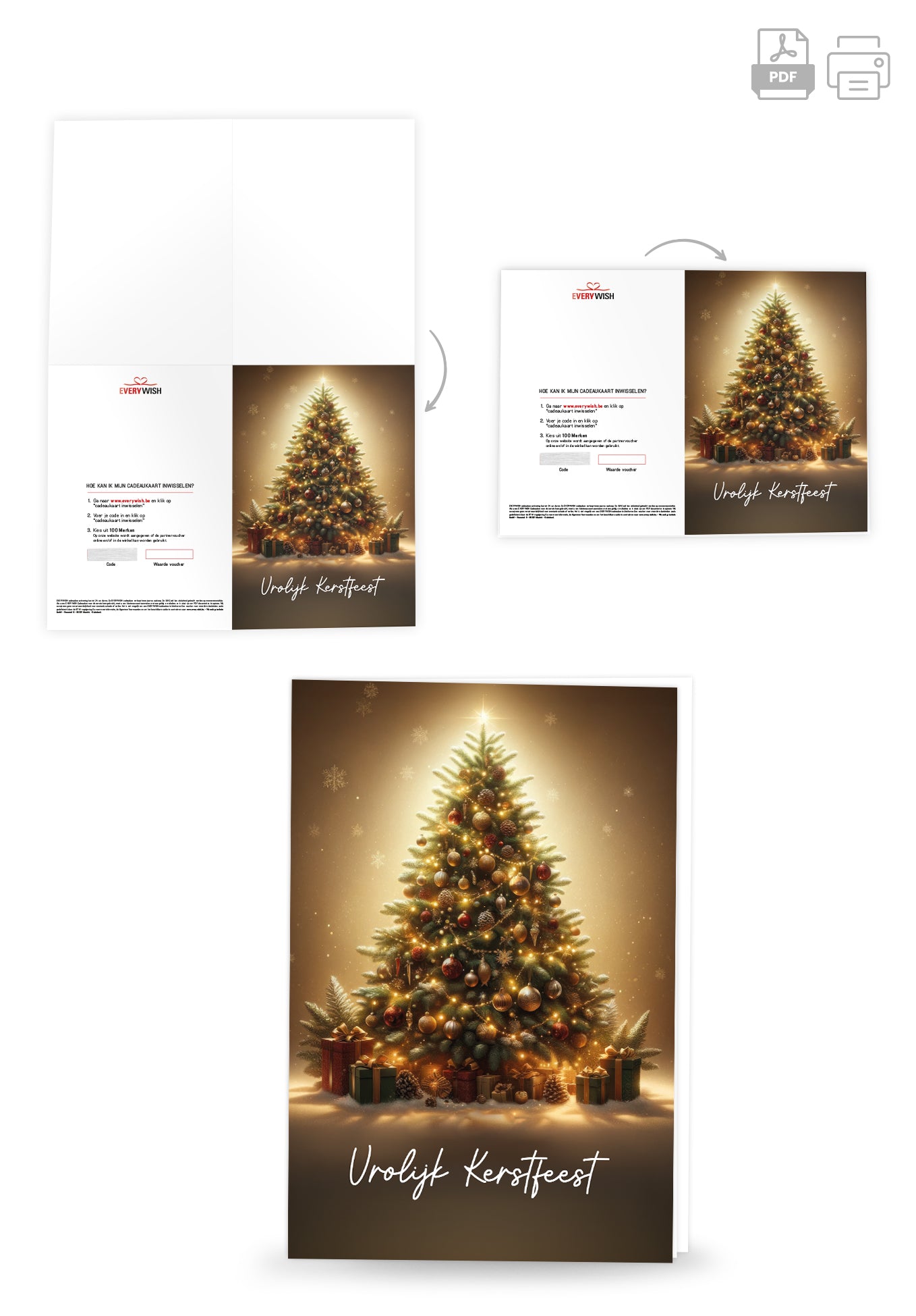 Vrolijk Kerstfeest - Kerstboom (Valeur du bon)