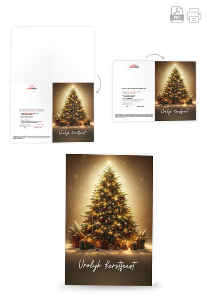 Vrolijk Kerstfeest - Kerstboom (Valeur du bon)