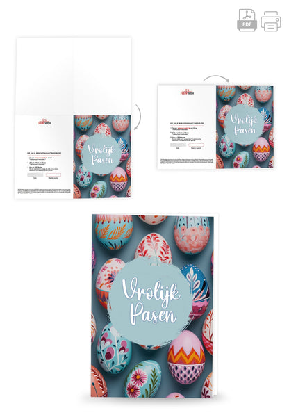 Vrolijk Pasen - Paaseieren Kleurrijk PDF