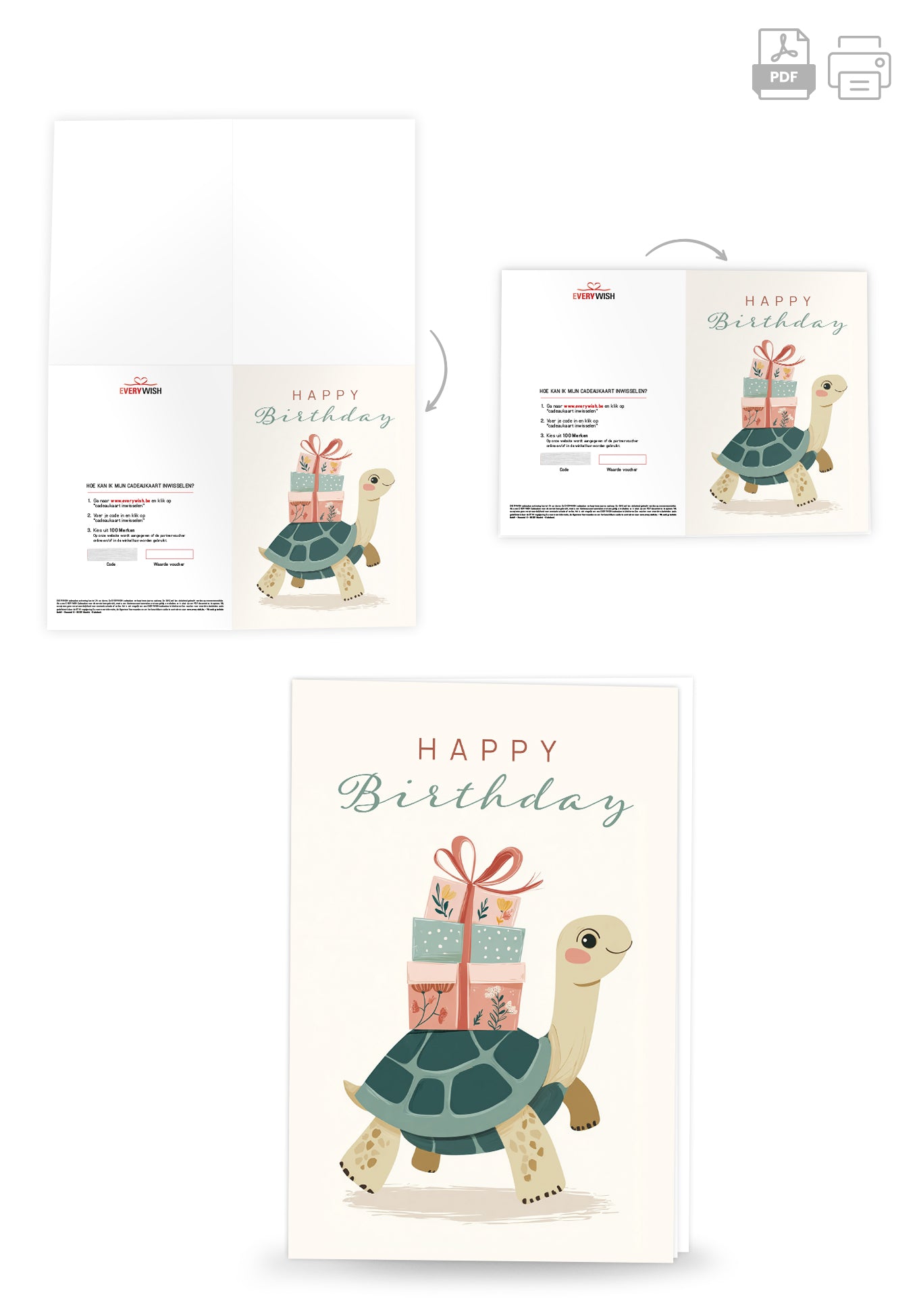 Happy Birthday - Schildpad