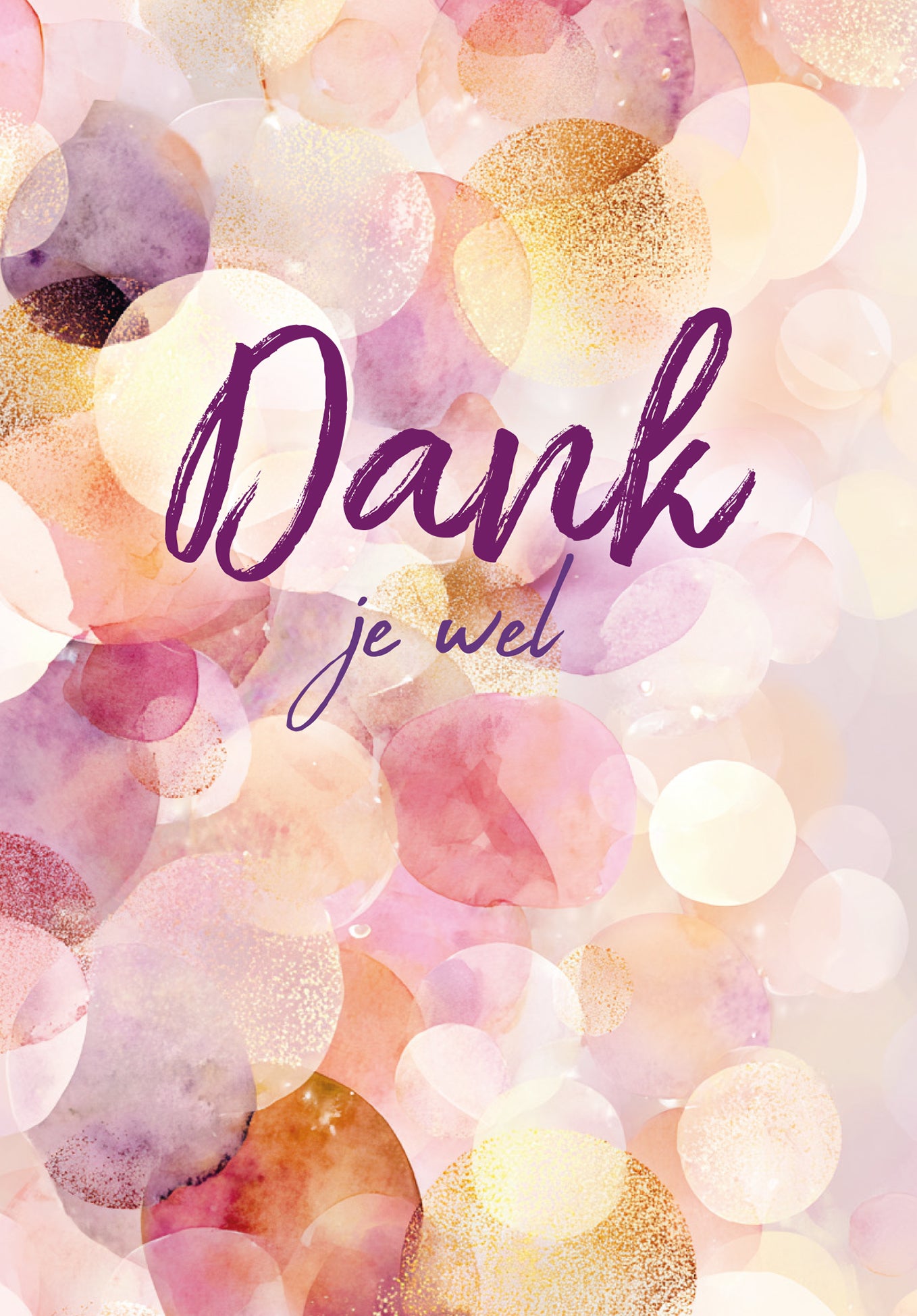Dank je wel - Paars goud