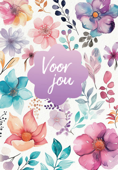 Voor jou - Aquarel Bloemen