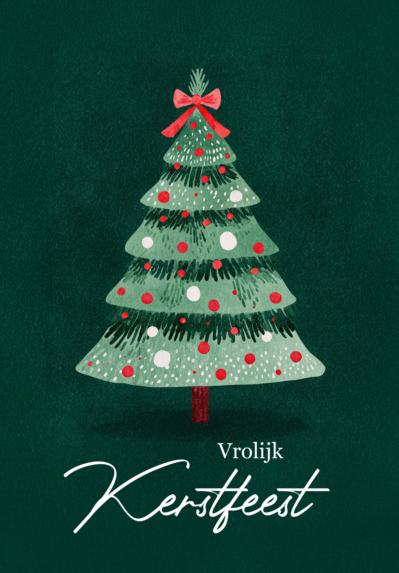 Vrolijk Kerstfeest - Groene Kerstboom