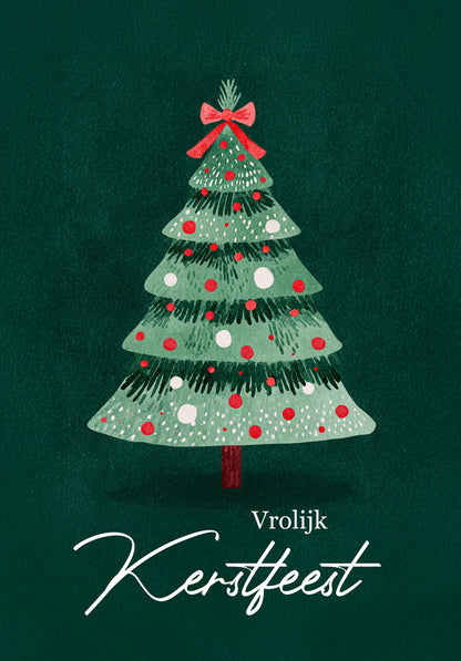 Vrolijk Kerstfeest - Groene Kerstboom