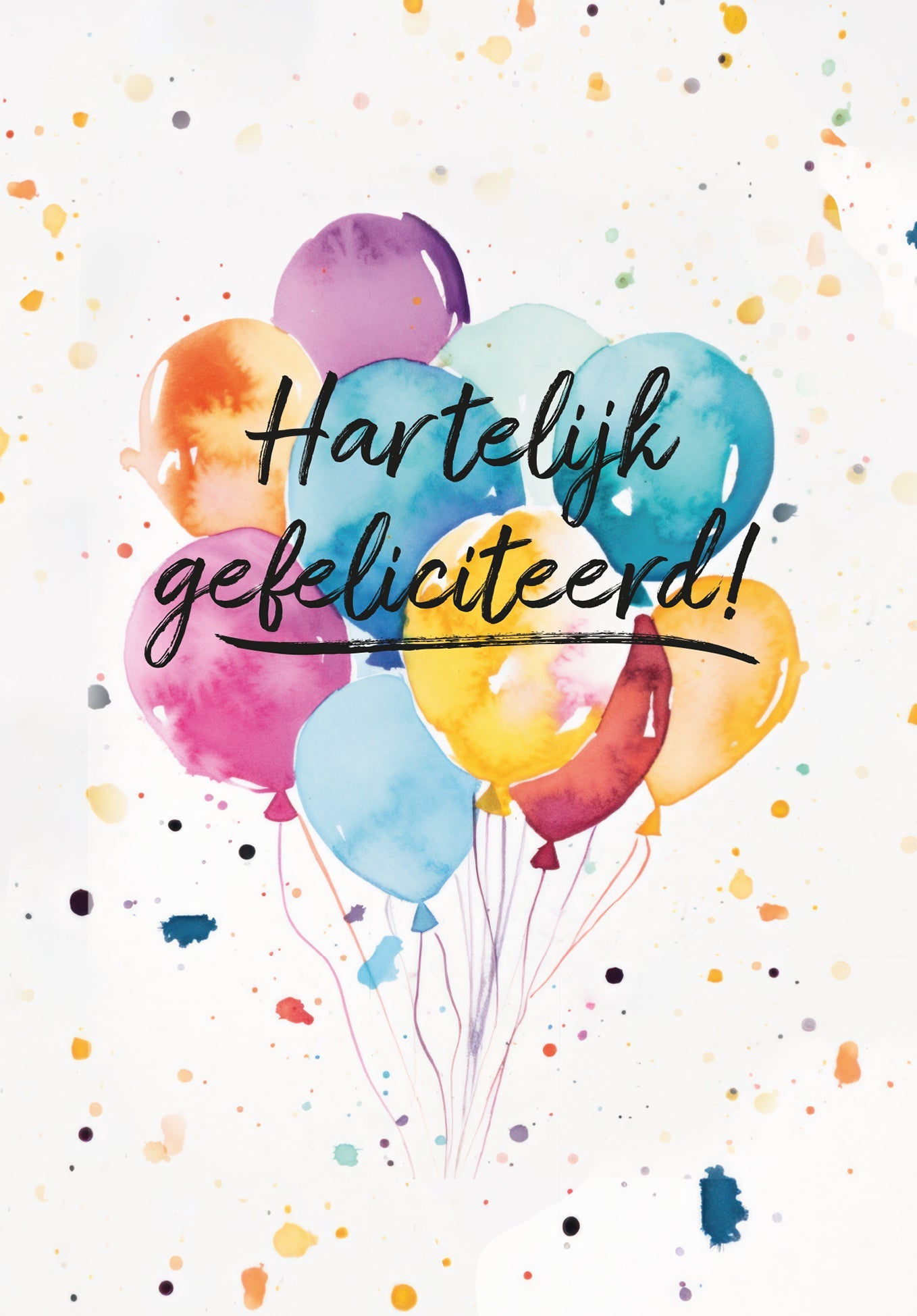 Hartelijk gefeliciteerd - Aquarelballonnen PDF