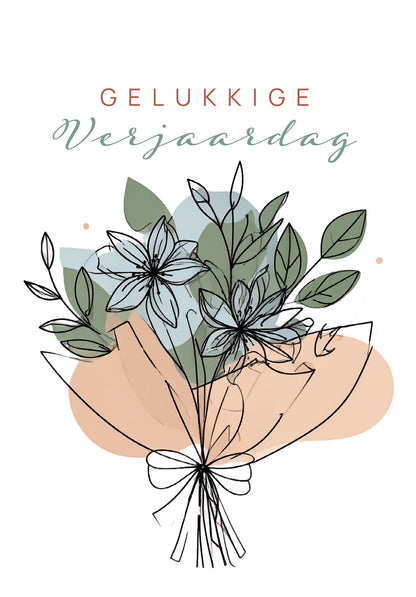 Gelukkige Verjaarday - Boeket bloemen