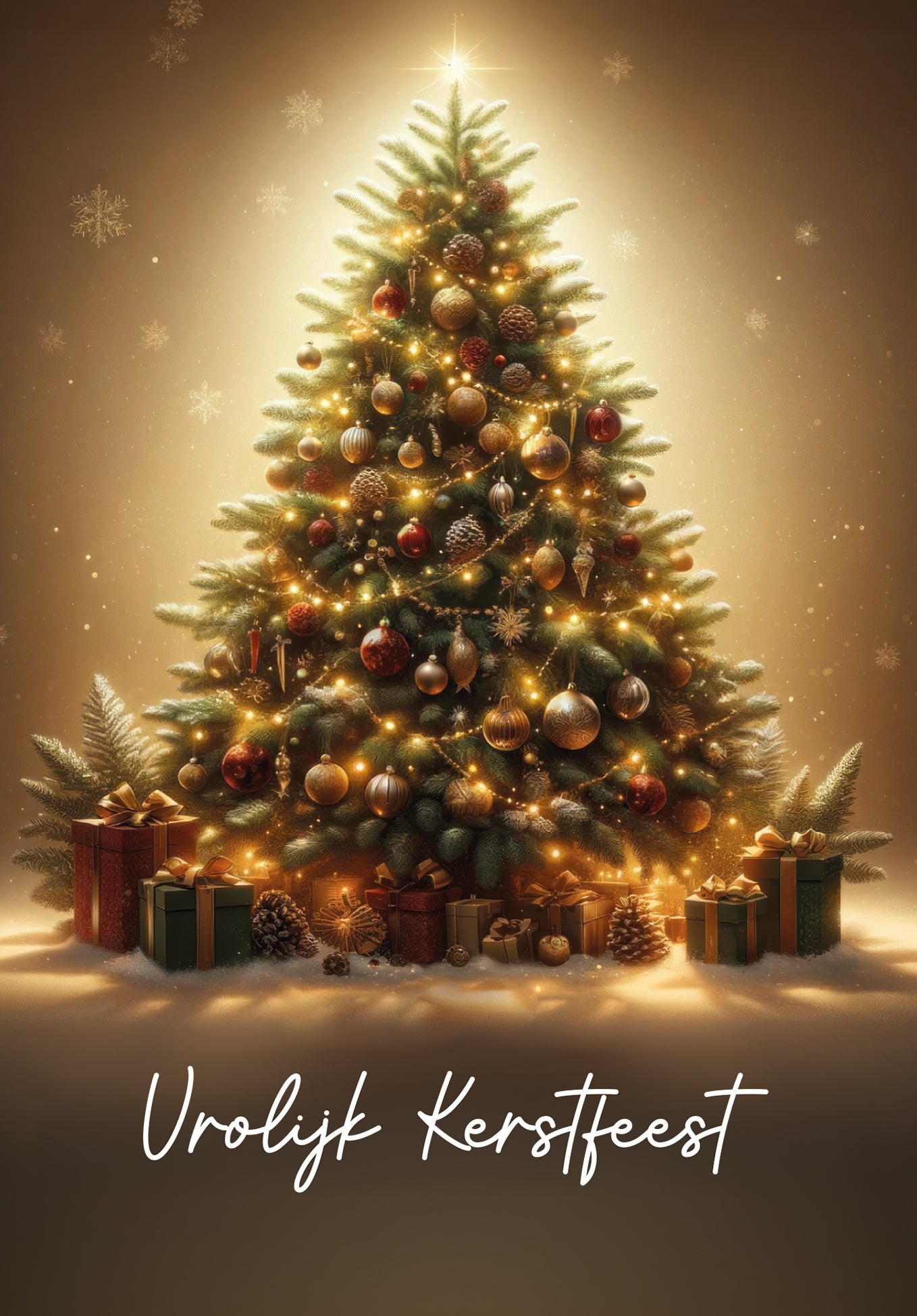Vrolijk Kerstfeest - Kerstboom (Valeur du bon)